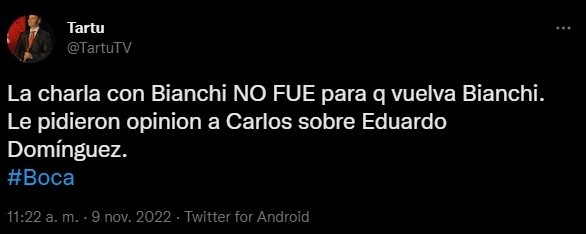 La charla entre Riquelme y Bianchi.