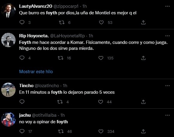 Las críticas a Foyth.