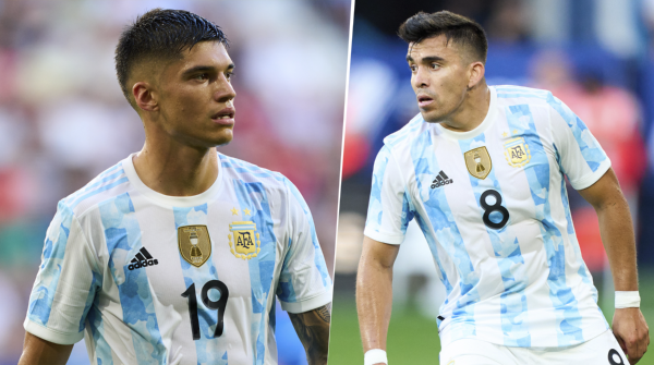 Correa y Acuña, a kinesiología. (Fotos: Getty Images)