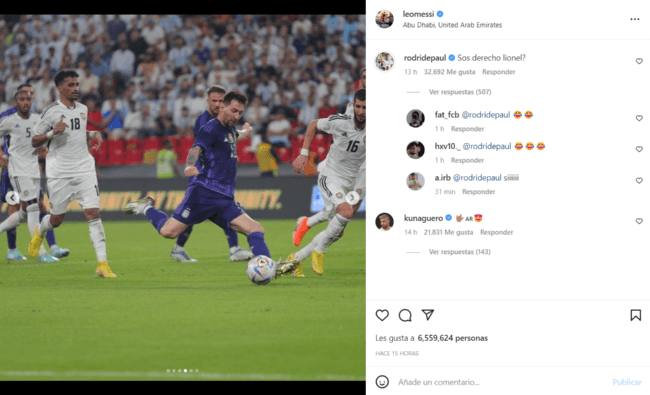 El comentario de De Paul a Messi. (Foto: Captura)