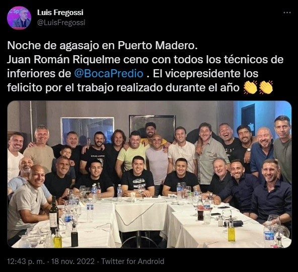 La cena de Boca Predio.