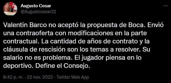 La situación de Barco.