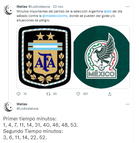 La tremenda y exacta predicción de los astros para el Argentina-México.