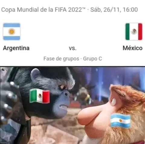 Los mejores memes de Argentina vs. México.