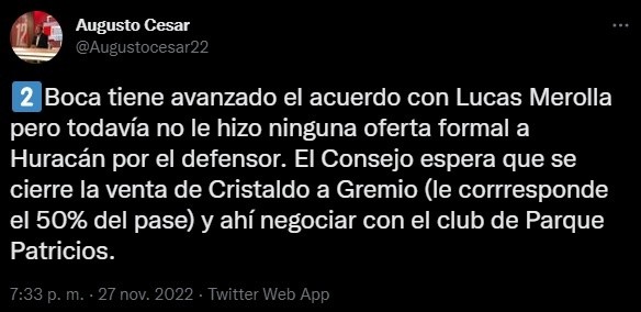 La situación de Merolla y Cristaldo.