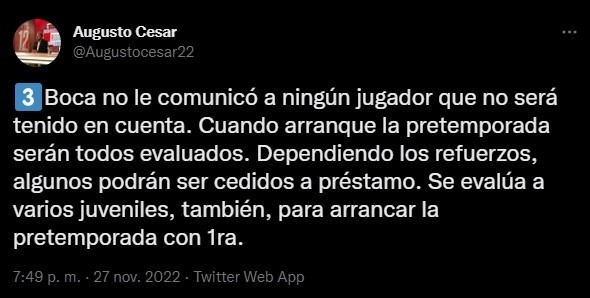 La decisión de Boca.