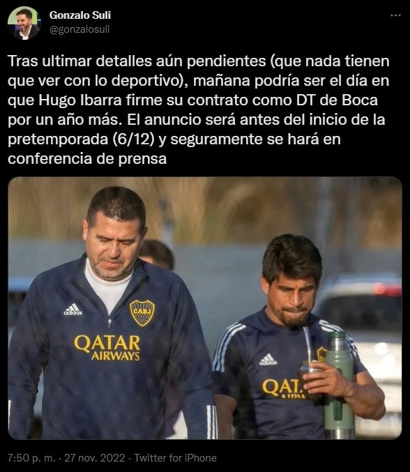 Ibarra seguirá en Boca.