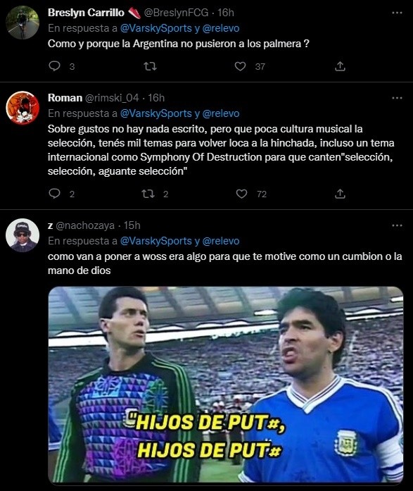 Las reacciones de los hinchas.