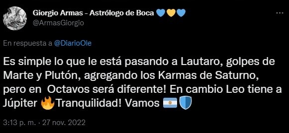 Los comentarios del astrólogo.
