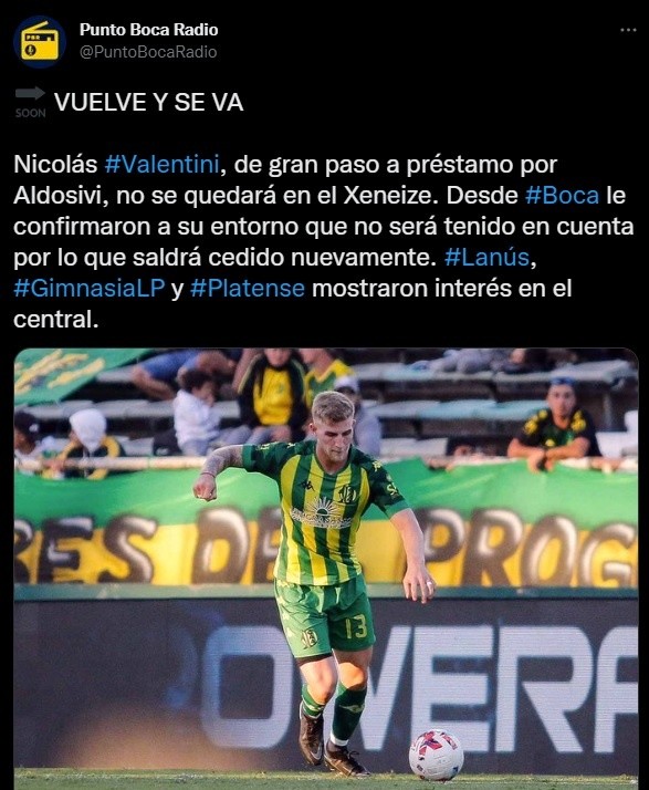 La situación de Valentini.