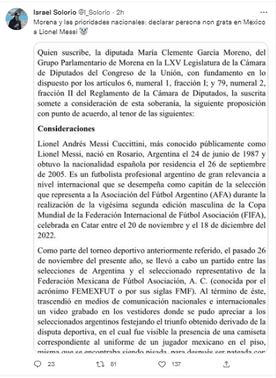 En México buscan declarar