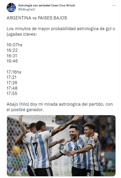 La predicción de cuartos.