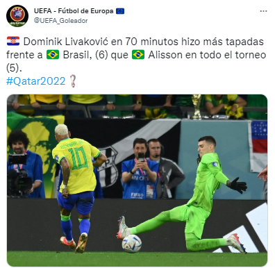 Livakovic, la figura del partido