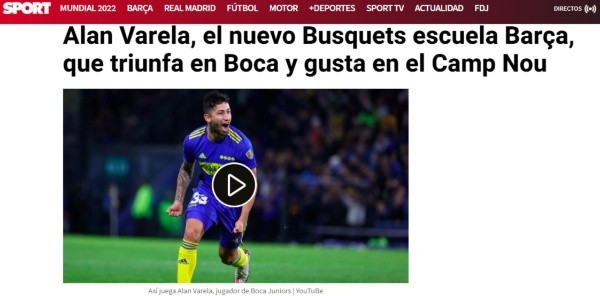 La noticia de Sport.