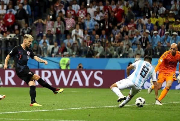 Ivan Rakitic anotó un gol en la victoria de Croacia ante Argentina en el Mundial de Rusia 2018 (Foto: Getty Images)