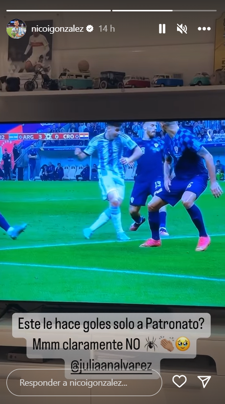 La historia de Nico González en Instagram.