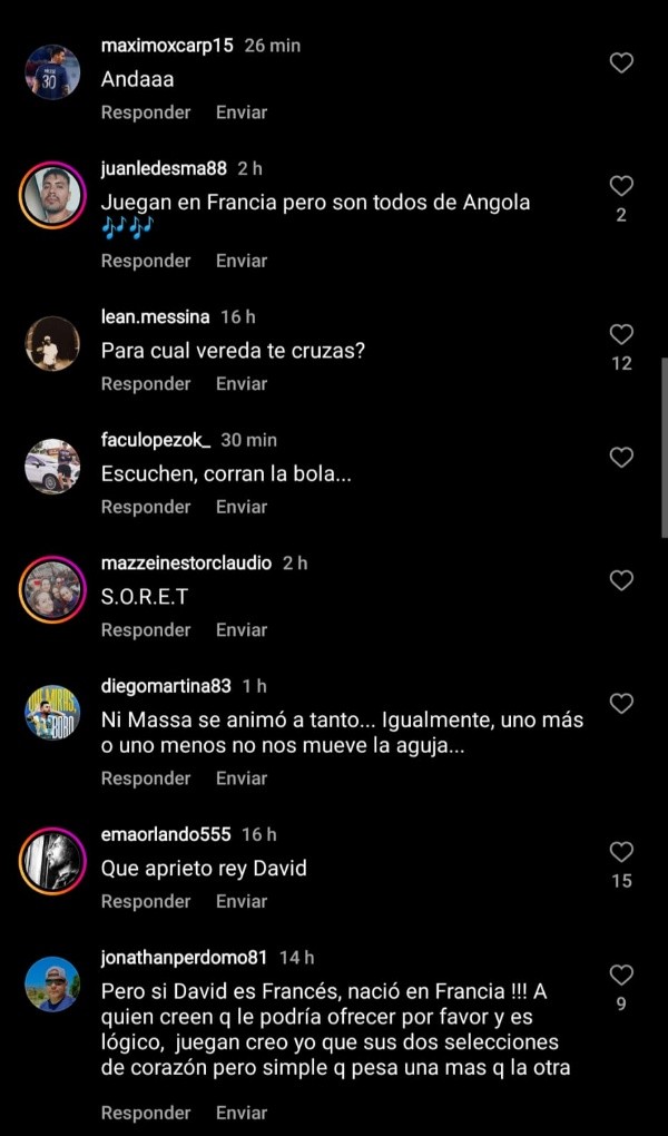 Los comentarios.