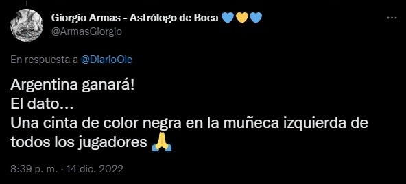 El aviso de Giorgio Armas.