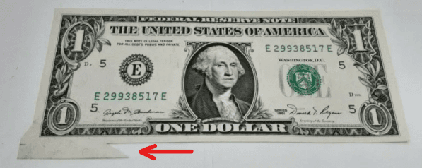 El error mariposa que tiene el extraño billete de 1 dólar.