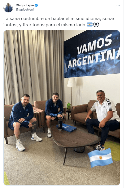 “La sana costumbre”, el tuit de Chiqui Tapia que ya se volvió una cábala.