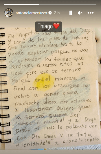 Antonela Roccuzzo y una historia que muestra la intimidad de los Messi.