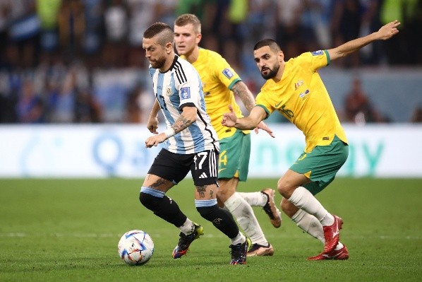 Getty Images. Papu Gómez ante Australia, antes de la lesión.