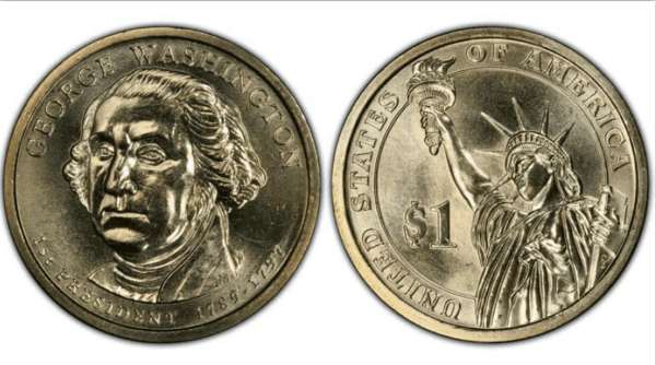 La moneda sin la frase “In God We Trust” inscripta.