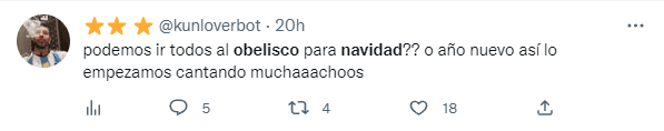 Usuarios proponen festejar Navidad en el Obelisco.