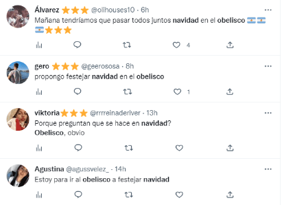 Usuarios proponen festejar Navidad en el Obelisco.