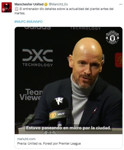 Erik Ten Hag reclamó por la presencia de Lisandro Martínez.