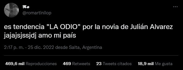 “La odio” fue tendencia.