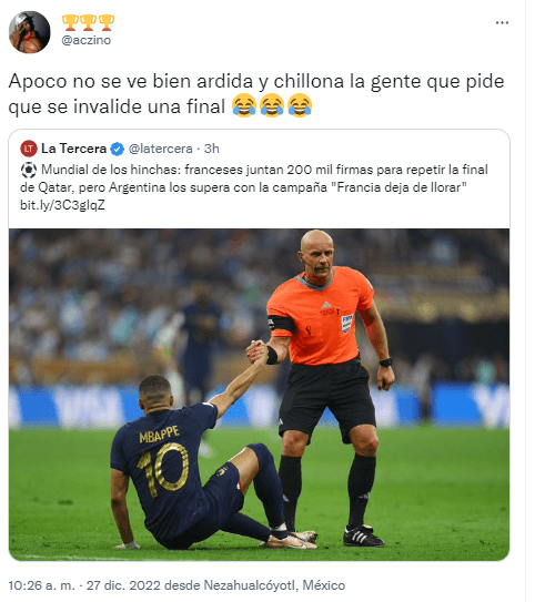 “Gente bien ardida y chillona”: Aczinose burló de Francia.