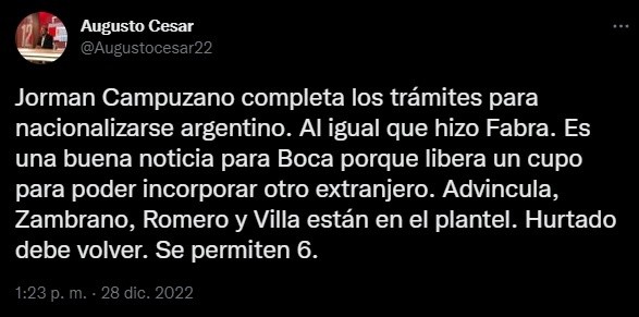 La situación de Campuzano.