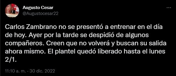 La decisión de Zambrano.