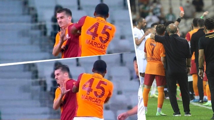 Así fue la pelea entre Marcao y Kerem Akturkoglu, compañeros en el Galatasaray de Turquía.