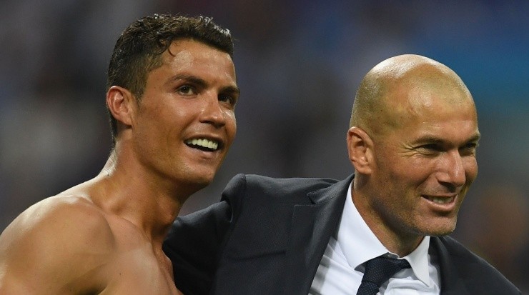 Cristiano Ronaldo and Zinedine Zidane during wonderful times at Real Madrid. (Laurence Griffiths/Getty Images)