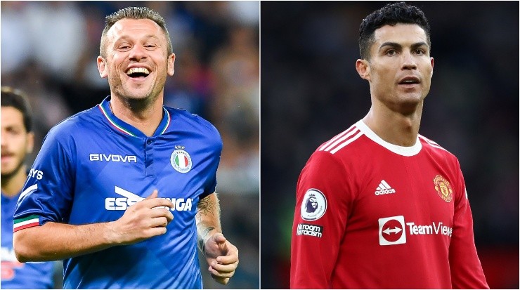 Antonio Cassano (left) and Cristiano Ronaldo of Manchester United (right). (Paolo Rattini &amp;Jan Kruger/Getty Images)