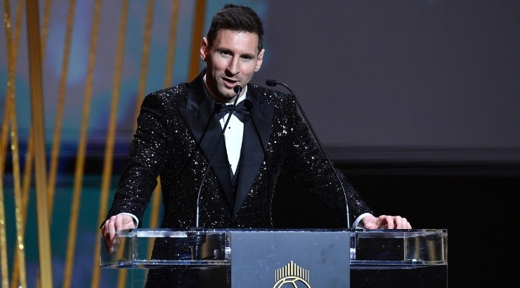 Lionel Messi is awarded with his seventh Ballon D’Or award. (Aurelien Meunier/Getty Images)