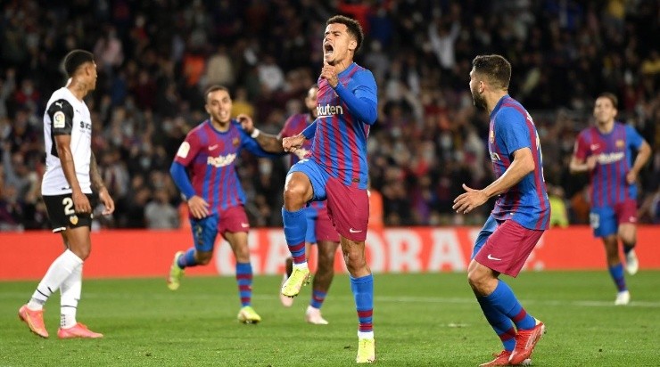 Philippe Coutinho of FC Barcelona celebrates (Photo by David Ramos/Getty Images)