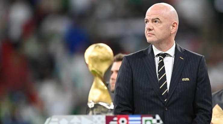 FIFA President Gianni Infantino looks on as the FIFA Arab Cup (Photo by Shaun Botterill/Getty Images)