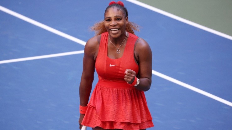 Serena Williams of the United States celebrates a win at the 2020 US Open. (Getty)