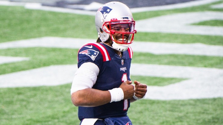 Cam Newton will be playing for the Patriots for one more season (Getty).