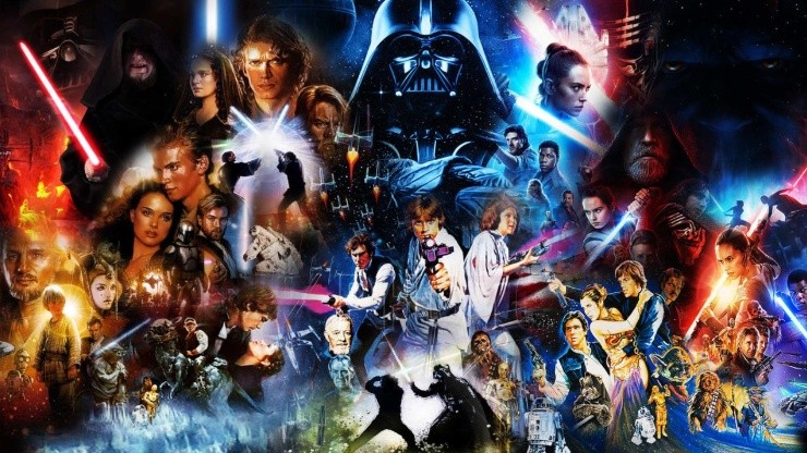 The Star Wars saga (Disney and Lucas Film)