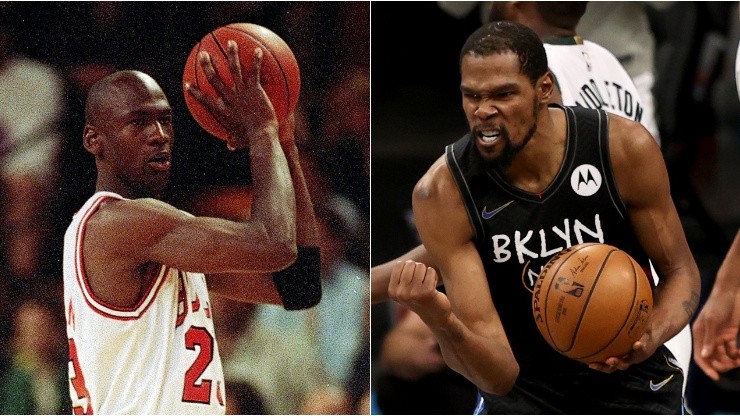 Michael Jordan (left) & Kevin Durant. (Getty)