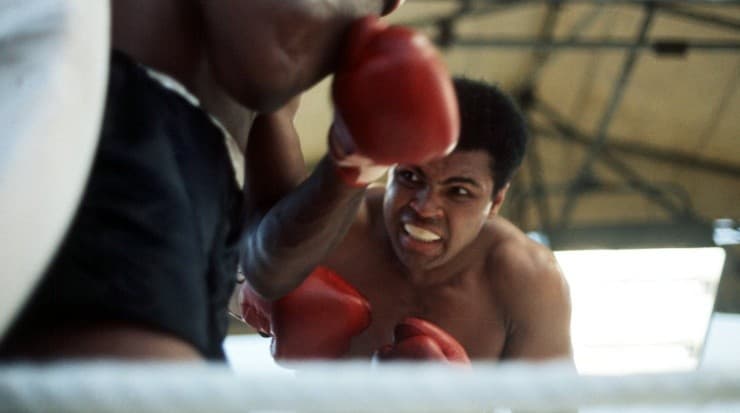 Muhammad Ali in action against Al 'Blue' Lewis during a Heavyweight fight at Croke Park (Getty)