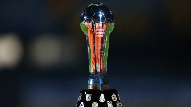 The Liga MX trophy.