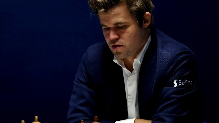 Magnus Carlsen in a chess game