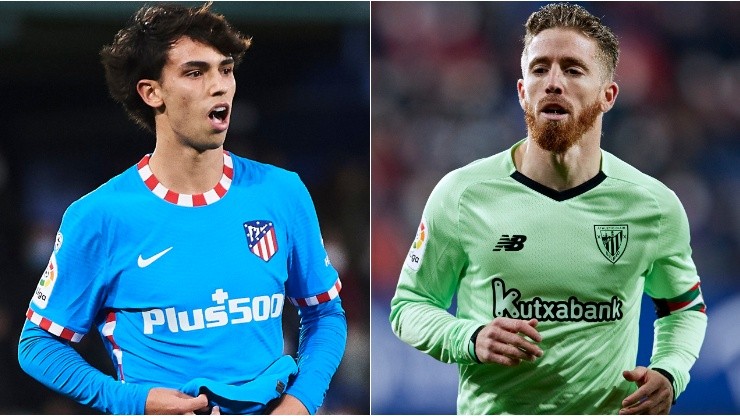Joao Felix of Atletico Madrid (left) and Iker Muniain of Athletic Club (right)