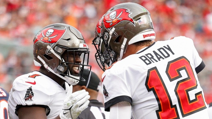 Fournette and Brady of Tampa Bay Buccaneers