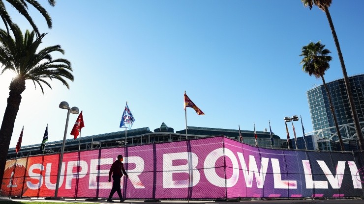 Super Bowl LVI outside the SoFi Stadium